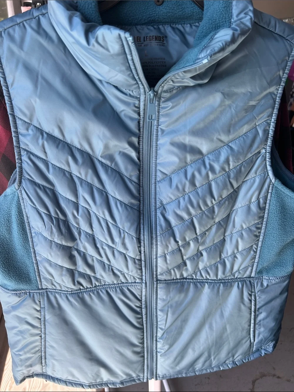 Reel Legends Light Blue Quilted Puffer Vest